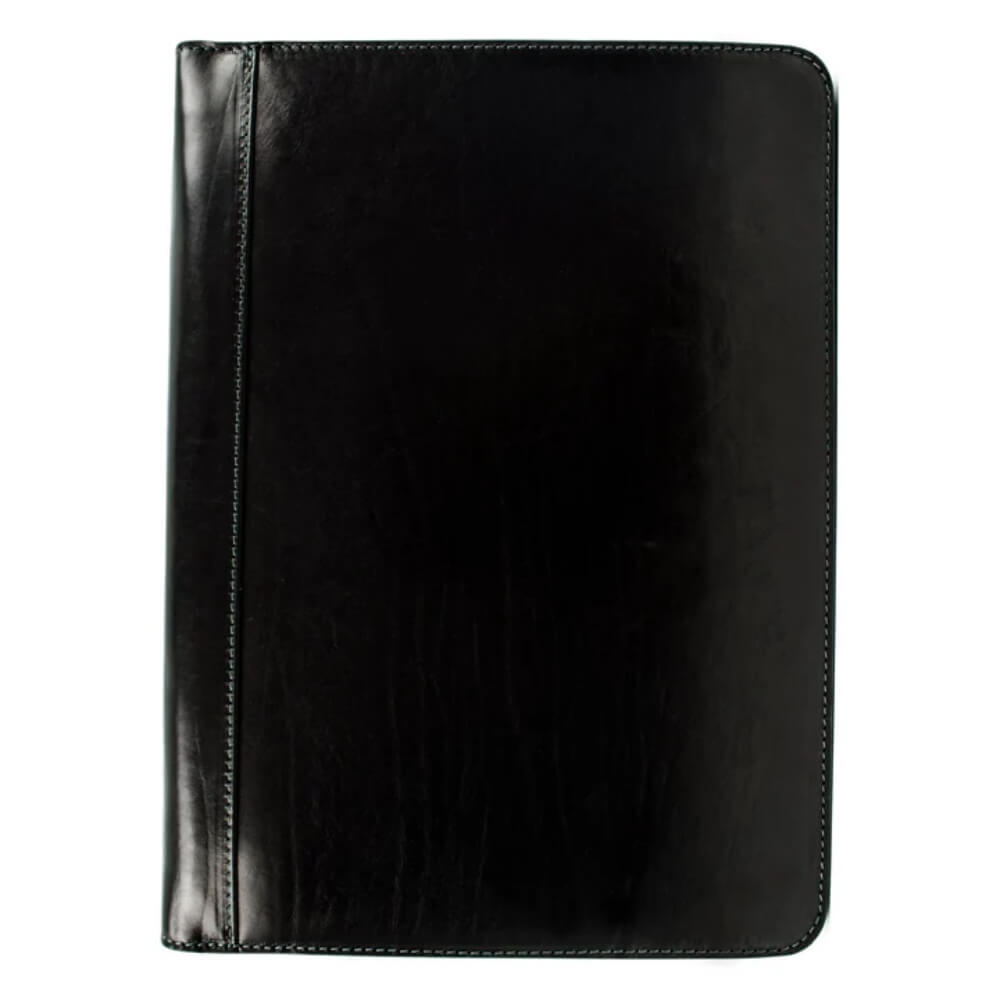 Leather A4 Documents Folder Organizer Black 2 - Leather Bags NZ
