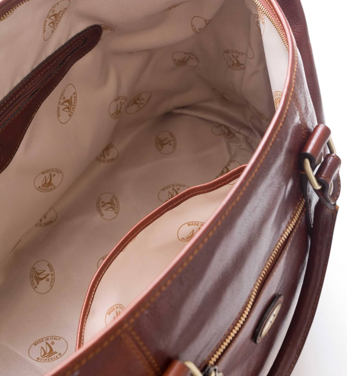gio - brown - inside 1 - Leather Bags NZ
