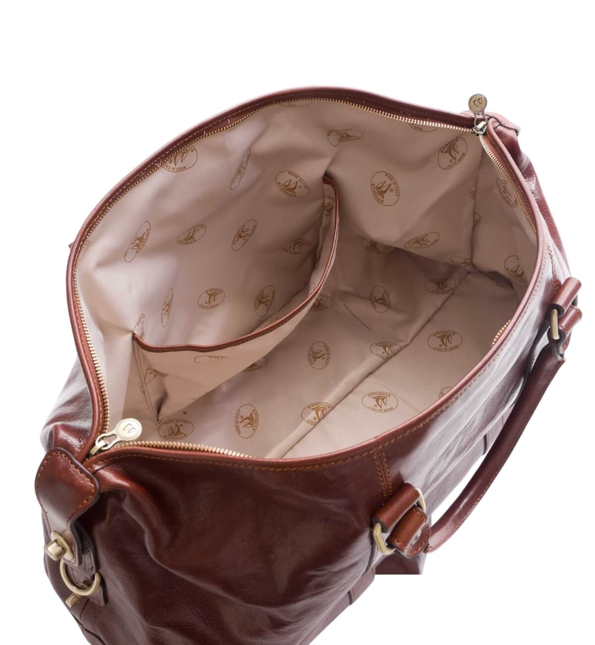 gio - brown - inside - Leather Bags NZ